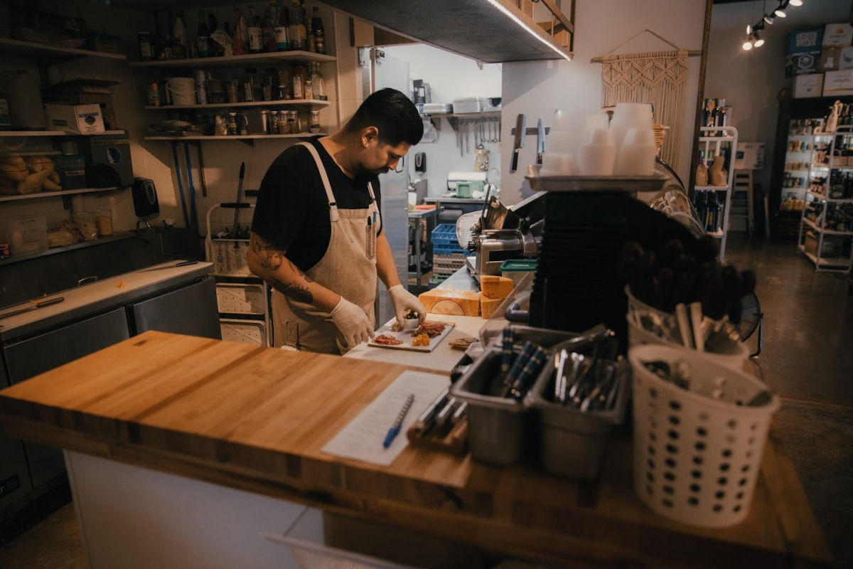 Staff member working in the kitchen